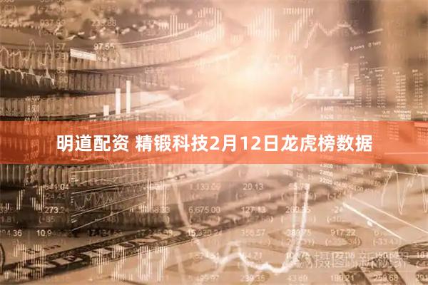 明道配资 精锻科技2月12日龙虎榜数据